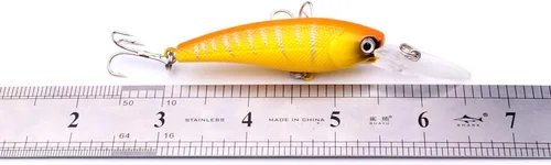Miniatura 3 de Juego de 8 señuelos de pesca, cebos de trucha minnow Swimbait, señuelos artificiales para lubina, cebo de manivela para trucha, salmón