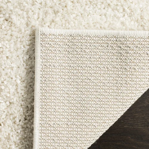 Miniatura 4 de SAFAVIEH Arizona Shag Collection ASG820A - Alfombra de pasillo, 2 pies 3 pulgadas x 6 pies, color crema, diseño sólido, no desprende pelusa y fácil