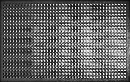 New Star tapete para piso de caucho negro de 36" x 60", antifatiga, de alta resistencia, ideal para restaurantes o bares, 1 unidad.