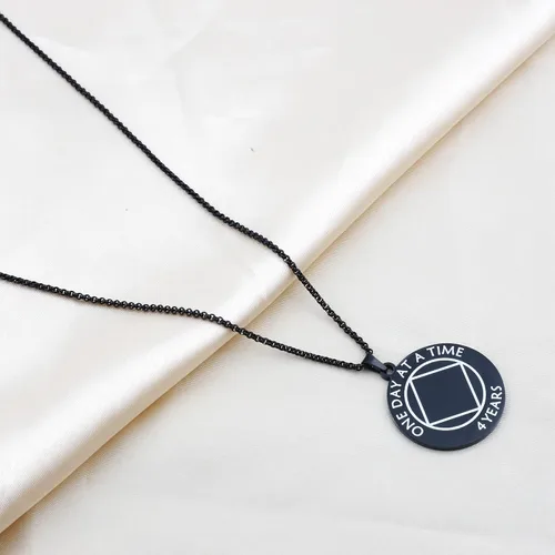 Miniatura 4 de NA Gift Addiction Recovery Collar NA Anual Collar Un Día a la Hora Collar 12 Pasos Recuperación Sobrio Regalo Nuevo Comienzo Regalo