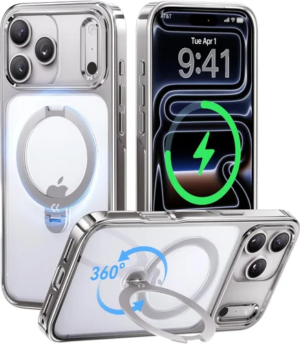 Miniatura 30 de CASEKOO Funda azul cielo brillante para Samsung Galaxy S26 Ultra [soporte magnético giratorio de 360°] [compatible con MagSafe]
