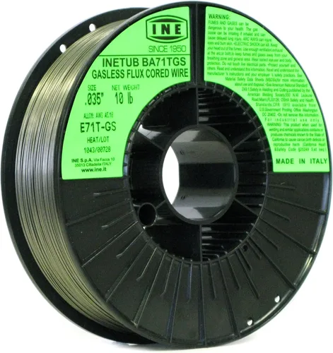 Miniatura 12 de Carrete de alambre de alma fundente sin gas BA71TGS de Inetub, de 0.030 pulgadas, 2 libras, para soldar acero al carbono