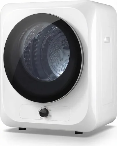 Miniatura 13 de Auertech Secadora de ropa portátil de 1.5 pies cúbicos, secadora eléctrica de carga frontal de 850 W con tambor de acero inoxidable, perilla