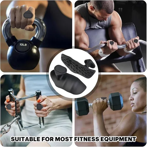 Miniatura 6 de Guantes de gimnasio sin dedos para hombres y mujeres, guantes de entrenamiento antideslizantes de goma con absorción de sudor, protección duradera