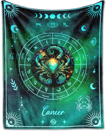Miniatura 21 de Manta Acuario para Regalos, 40" x 30" Manta Rectangular de Franela del Zodiaco Acogedora, Regalo para Niños Niñas Adolescentes Mujeres Hombres