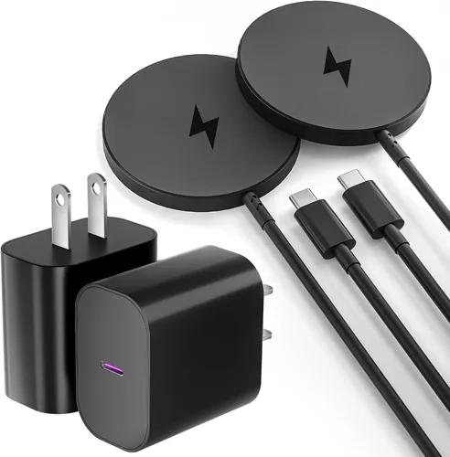 Magnetic Wireless Charger for iPhone 17 16,2Pack 6FT Wireless iPhone Charging Fast Mag-Safe Charger with Apple USB C Charging Block for iPhone 17