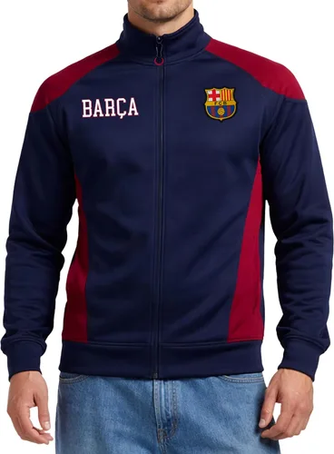 Miniatura 11 de Icon Sports Chaqueta deportiva de fútbol con licencia oficial del FC Barcelona, unisex para adultos
