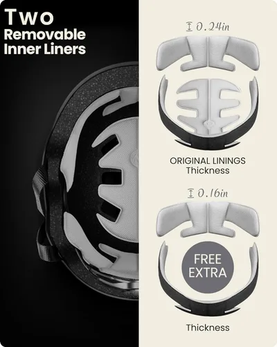 Miniatura 3 de OutdoorMaster - Casco de patineta y ciclismo, dos forros extraíbles, ventilación, para varios deportes, scooter, patinaje en línea, patinaje