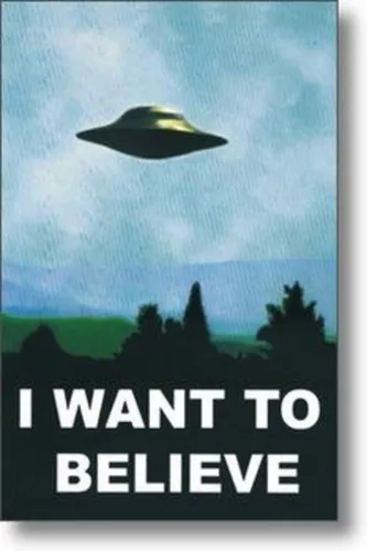 X-Files - Póster con texto en inglés "I Want To Believe" (24 x 36 pulgadas)