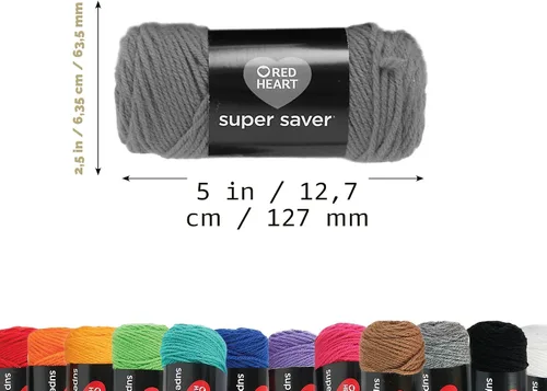 Miniatura 3 de Red Heart Super Saver Super Yarn - Kit de manualidades para proyectos de ganchillo y tejer y amigurumi
