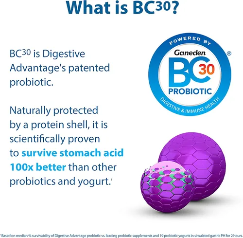 Miniatura 3 de Cápsula probiótica diaria - Digestive Advantage 80 cápsulas y cápsula de lactasa de defensa de lactosa (96 cápsulas)