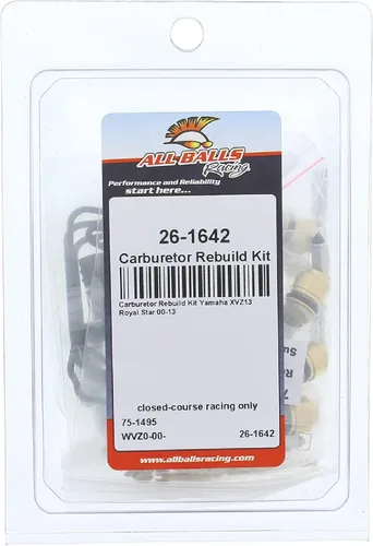Miniatura 4 de All Balls Kit de reconstrucción de carburador de carreras 26-1642 compatible con/reemplazo para Yamaha XVZ13 Royal Star 2000-2013
