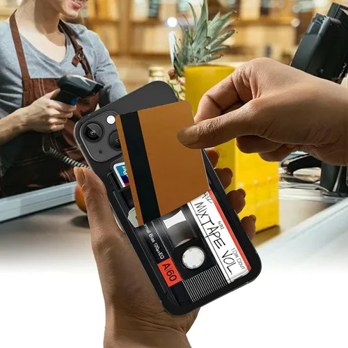 Miniatura 4 de Rossy Cartera para teléfono celular, tarjetero adhesivo para pegar en la cartera, bolsillo de licra, funda de identificación para tarjeta de crédito