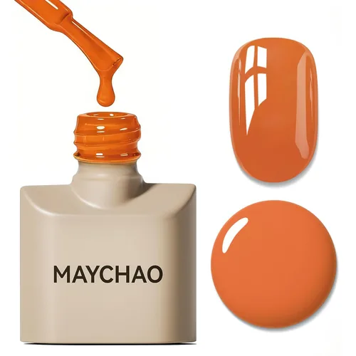 Miniatura 116 de MAYCHAO Esmalte de uñas de gel rosa intenso de 0.5 onzas líquidas, 1 unidad de esmalte de gel rosa brillante, esmalte de uñas que se absorbe con luz