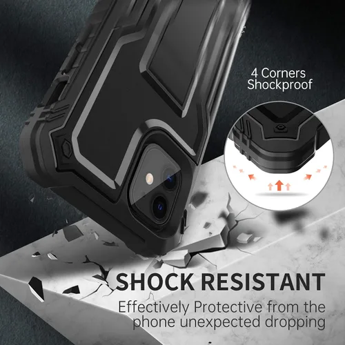 Miniatura 5 de FITO Funda compatible con iPhone 11, doble capa a prueba de golpes, resistente con protector de pantalla para iPhone 11 y iPhone XR de 6.1 pulgadas