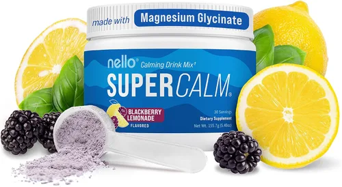 Miniatura 18 de Nello Supercalm - Mezcla de bebida en polvo, reductor de cortisol y ayuda para dormir, L Teanina, Ashwagandha Ksm-66, Magnesio Glicinato, Vitamina