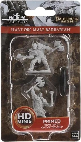 Miniatura 2 de Pathfinder Deep Cuts Unpainted Miniatures: Wave 3: Half-Orc Macho Bárbaro