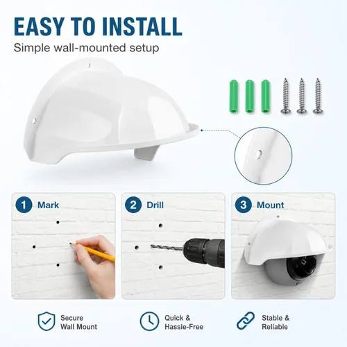 Miniatura 5 de HOMSFOU Protector de cubierta de cámara resistente a la intemperie para exteriores, 2 piezas