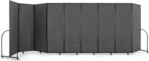 Miniatura 9 de Partición plegable de habitación, pantalla de privacidad con brazos, divisores de oficina, 10 pies 2 pulgadas de largo x 6 pies 7 pulgadas de alto