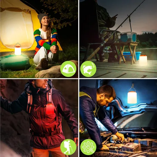 Miniatura 7 de BOBKID Linterna de camping LED, luz de camping recargable, linternas de 4 modos para exteriores con 1000LM, linterna de campamento portátil