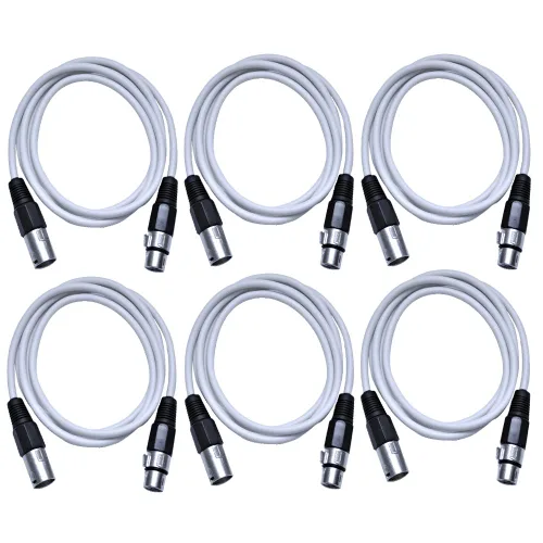 Miniatura 51 de Seismic Audio SAXLX-2Brown-Paquete de 6 cables de conexión XLR de 2 pies marrones - Cables de micrófono - Cables XLR macho a hembra - 2 pies
