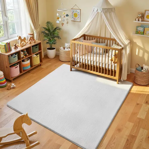Miniatura 42 de Amearea Alfombras Modernas de Área para Dormitorio Sala de Estar, 4x6 Pies Gris Alfombra de Espuma Viscoelástica Engrosada, Alfombras Mullidas