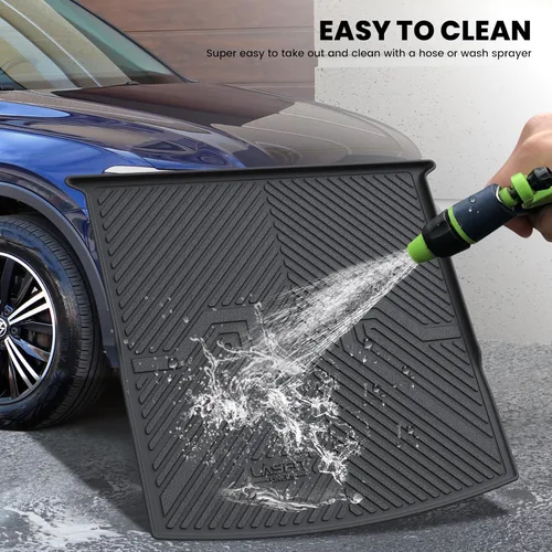 Miniatura 6 de LASFIT - Tapete de carga 3D para maletero de Volkswagen VW2018-2024 (ajuste 5 asientos), protección para todo tipo de clima, tapete de TPE de alta