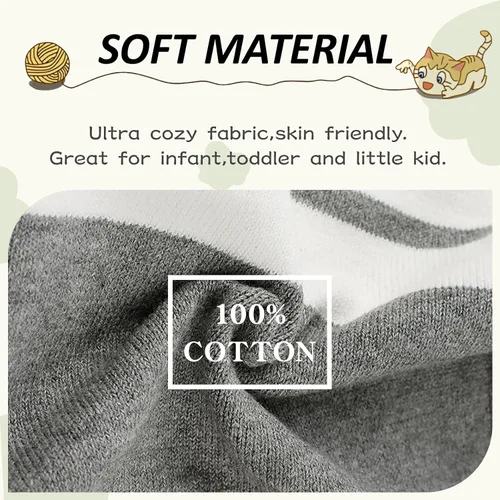 Miniatura 5 de Peecabe Suéter de punto trenzado para bebés y niños pequeños, de manga larga, cuello redondo, a rayas, de algodón, para otoño e invierno, 1-5T