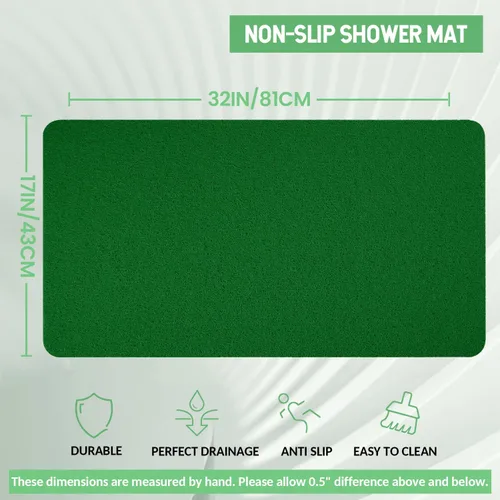 Miniatura 92 de Hargiis - Tapete antideslizante de secado rápido para tina y ducha, tapete exfoliante para pies, para baño, cocina u hotel, beige, 24 x 16 pulgadas
