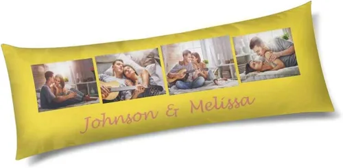 Miniatura 22 de InterestPrint Funda de almohada corporal personalizada de 21 x 60 pulgadas, con nombre de imagen, imagen, texto, funda de almohada corporal para N.º