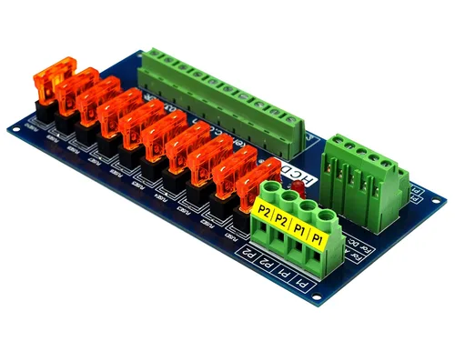 Miniatura 3 de Placa de módulo de fusible de distribución de energía de 10 posiciones para montaje de tornillo, para 5 a 32V