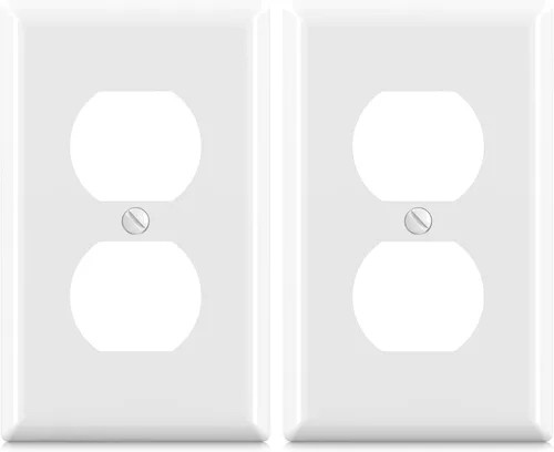 Miniatura 9 de ELEGRP Cubiertas de Tomacorrientes Dúplex, Placas de Pared de Tamaño Estándar de 1-Gang, Cubiertas de Placas Frontales de Doble Tomacorriente