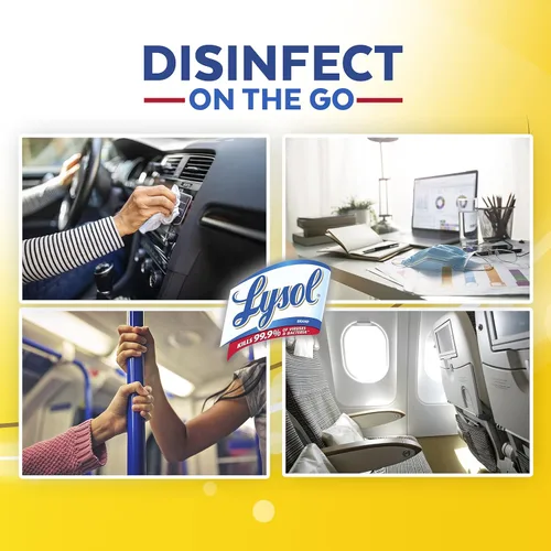 Miniatura 4 de Lysol Handi-Pack Toallitas desinfectantes, Horizonte más brillante, aroma campestre, (paquete de 4 – 320 ct en total)