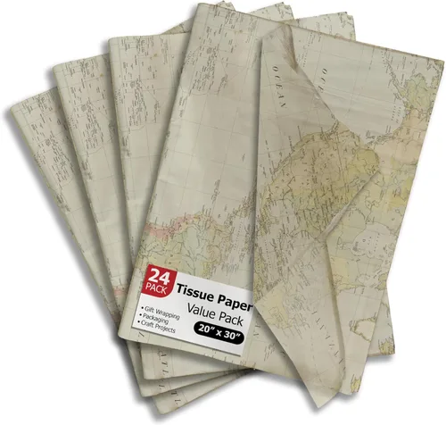 Miniatura 21 de Pro Supply Global Papel de seda impreso con hojas de otoño para bolsas de regalo o cajas y envoltura, papel de seda decorativo de otoño a granel