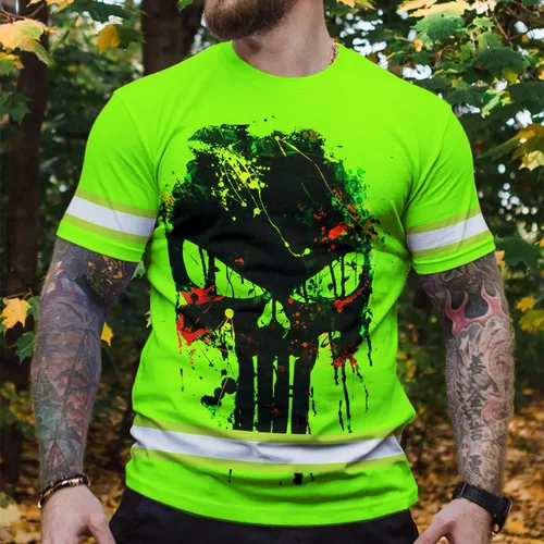 Miniatura 7 de Maddly Colección de ropa de trabajo de alta visibilidad con bandera de EE. UU. personalizada con nombre para trabajadores, corredores, camioneros