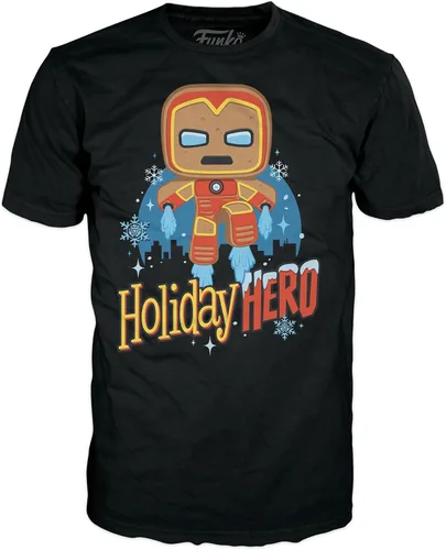 Miniatura 4 de Funko Pop! Boxed Tee: Marvel Holiday - Iron Man de pan de jengibre - 2XL