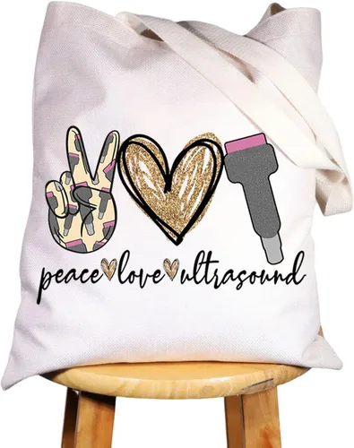 Miniatura 9 de WZMPA Sonography Tech - Bolsa de maquillaje cosmética para ecografía, regalo de ecografía, amor, ultrasonido, bolsa con cremallera para radiólogo