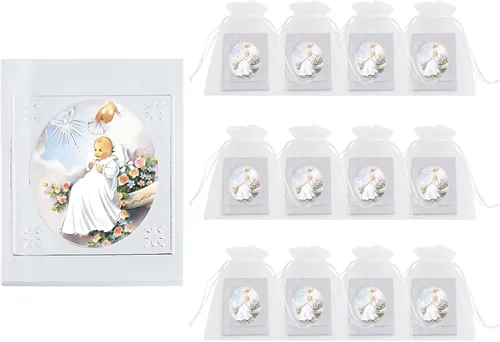 Miniatura 8 de Rotel 12 libros de oración de ángel de la guarda a granel para bautismo, recuerdos de fiesta, decoraciones de bautismo, centros de mesa para bautizo