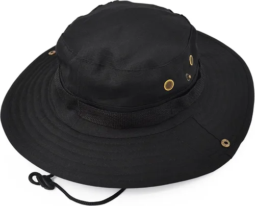 Miniatura 4 de Sombrero de protección solar de ala ancha para exteriores, clásico estilo militar de combate de EE. UU., gorra de sol para pesca, caza, campamento