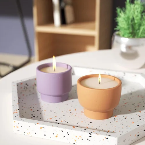 Miniatura 6 de Creativo silicona vela buques molde hecho a mano vela de hormigón tarro molde redondo suculento flor herramienta de fabricación (SH0873)