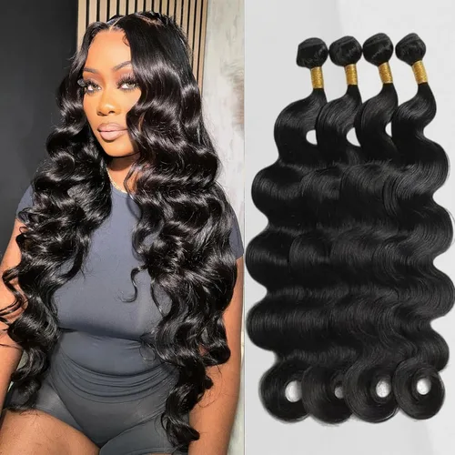 Miniatura 13 de Manojos de cabello humano ondulado de 20 pulgadas, 12A, 100% sin procesar, cabello virgen brasileño, ondulado, extensiones de cabello humano