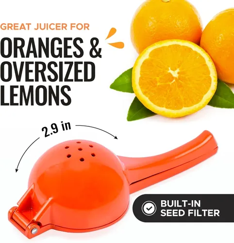 Miniatura 12 de Zulay - Exprimidor de naranja de metal de alta calidad, exprimidor de cítricos, prensa manual para extraer la mayor cantidad de jugo posible