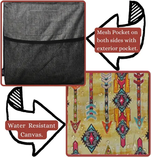 Miniatura 438 de NGIL Bolsa de comestibles reutilizable extra grande plegable de gran tamaño para comestibles, almacenamiento, picnic, playa, Bronco-negro occidental