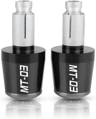 Miniatura 17 de Para Yamaha MT-03 MT03 MT 03 2014 2015 2016 2017 2018 2019 2020 motocicleta 0.866 in Agarres manillar extremos de la barra tapas tapón deslizante