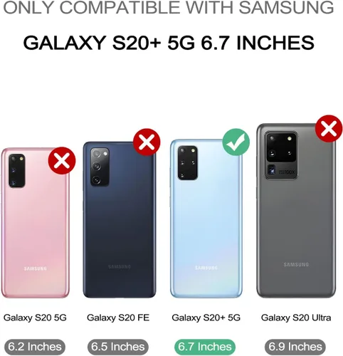 Miniatura 2 de Dexnor Funda para Samsung Galaxy S20+ Plus 5G, [Protector de pantalla y soporte integrados] Protección de grado militar resistente a prueba de Verde