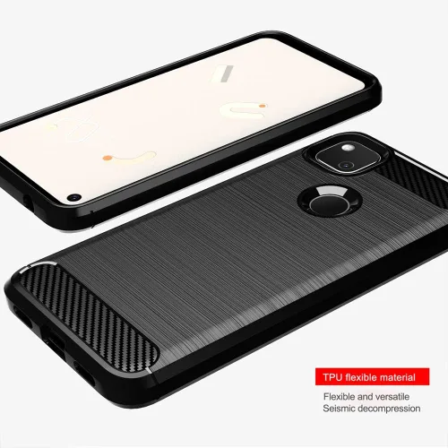 Miniatura 3 de Asuwish Funda compatible con Google Pixel 4a 4G y protector de pantalla de vidrio templado, accesorios de celda, funda protectora de TPU suave