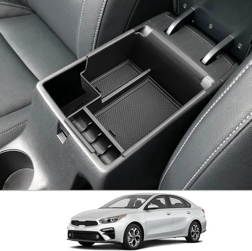 CDEFG Organizador de Consola Central Compatible con Kia Forte GT GT-Line FE LX LXS 2019 2020 2021 2022 2023 2024, Accesorios para Kia Forte 2024
