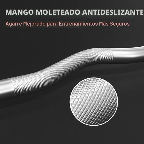 Miniatura 3 de Yaheetech - Juego de mancuernas con barra olímpica y pesas (66LB, 55LB, 44LB) con acabado cromado y color negro