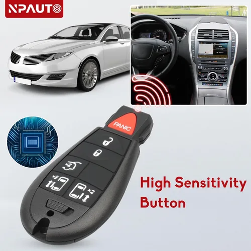 Miniatura 6 de NPAUTO Llavero de repuesto para Chrysler Town and Country 2008-2016, Dodge Grand Caravan 2008-2020 - Llavero de automóvil con control remoto