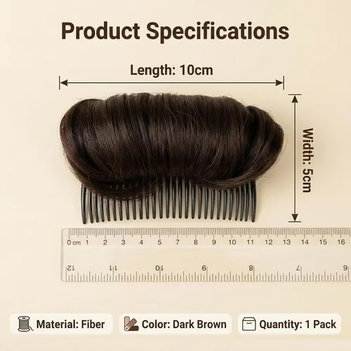 Miniatura 2 de 1 pinza invisible para el cabello postizo, base para el cabello, volumen esponjoso, aumento de volumen, accesorios de peinado para mujeres y niñas